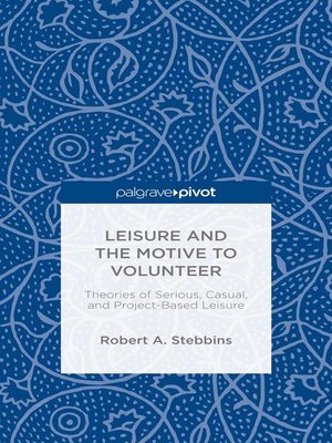 cover image of Leisure and the Motive to Volunteer